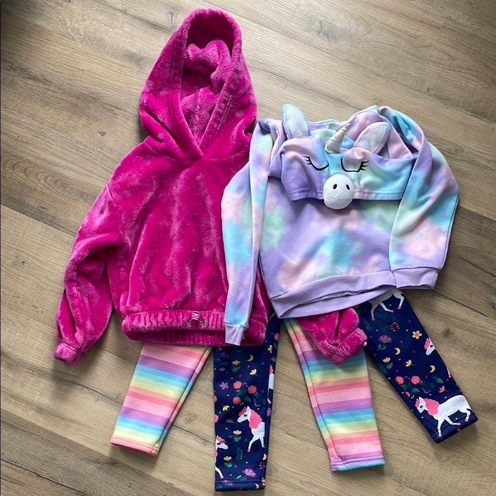 Colorful Kids' Hoodie and Leggings Set